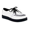 CREEPER-602 white leather creeper shoes
