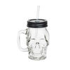 Glass Skull Drinking Jar