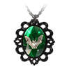 Green Bat Cameo Pendant