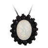 White opal skull cameo