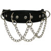 3C Black Leather Choker