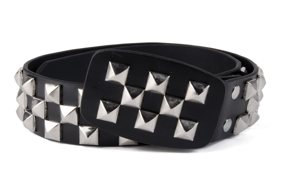 Wide Pyramid Studded Belt